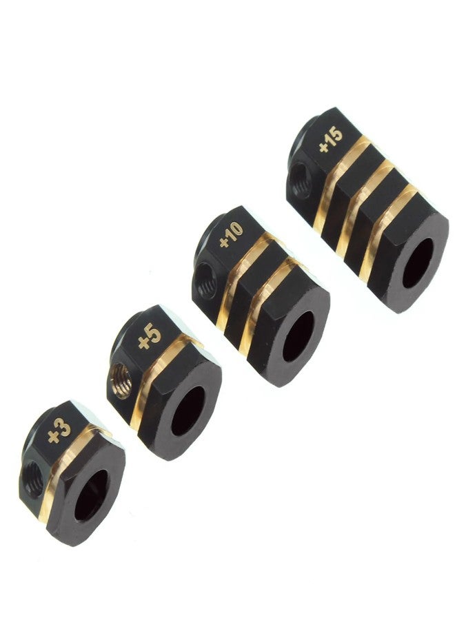 RCJUMPANT 4PCS 12mm Wheel Hubs Hex Pins Adapter-Heavy Duty Brass (8/10/15/20mm) for TRAXXAS TRX4 TRX6 1/10 RC Crawler Car Upgrade Parts (20mm(Extended 15mm)) - Image 3